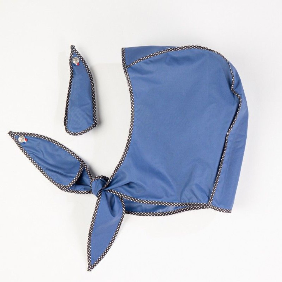 H2O Parapluies | French Blue Rain Hood With Polka Dots