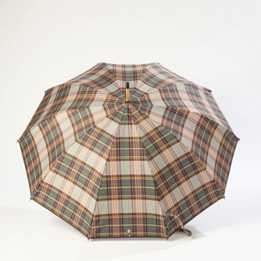 H2O Parapluies Umbrella Guernesey | Umbrella Canne Long English Style - Guernsey - Green Tartan