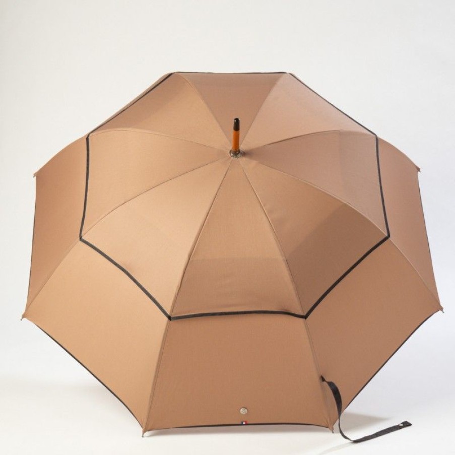 H2O Parapluies Classic Umbrellas | Classic Passvent Umbrella - Barfleur - Camel