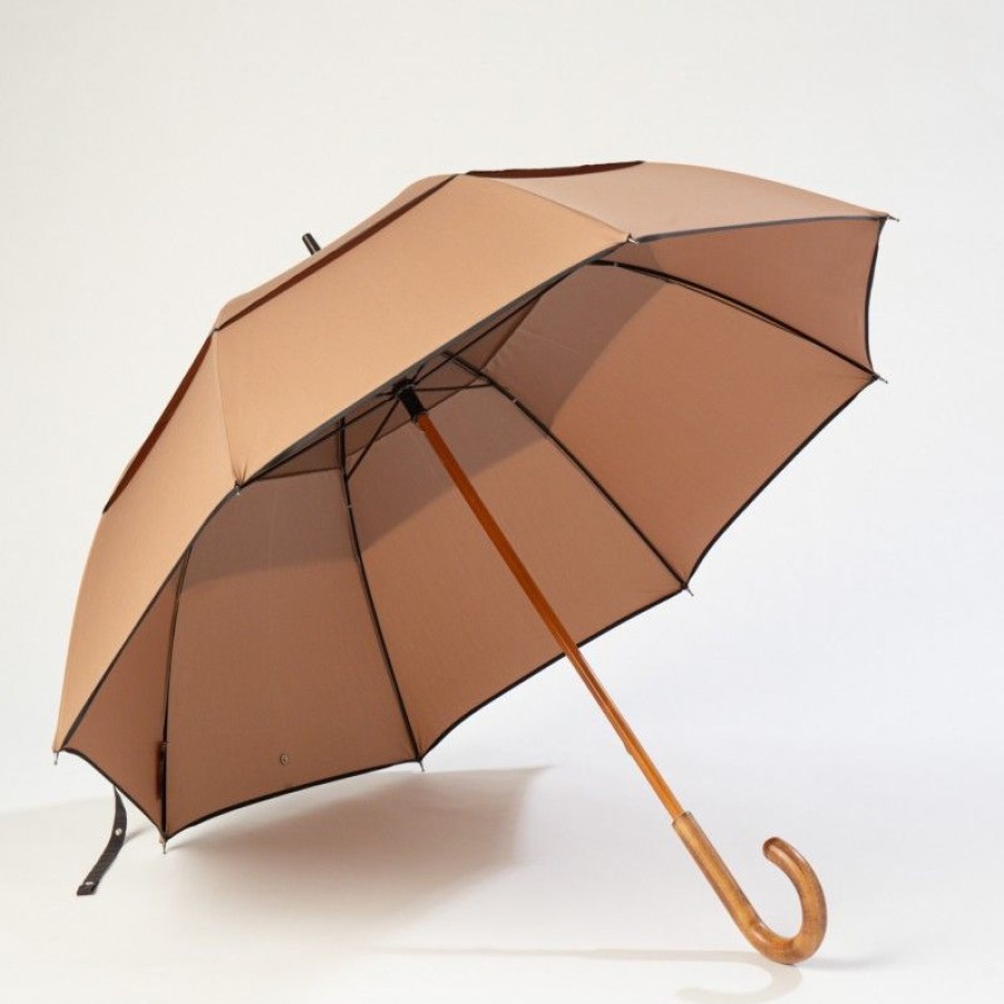 H2O Parapluies Classic Umbrellas | Classic Passvent Umbrella - Barfleur - Camel