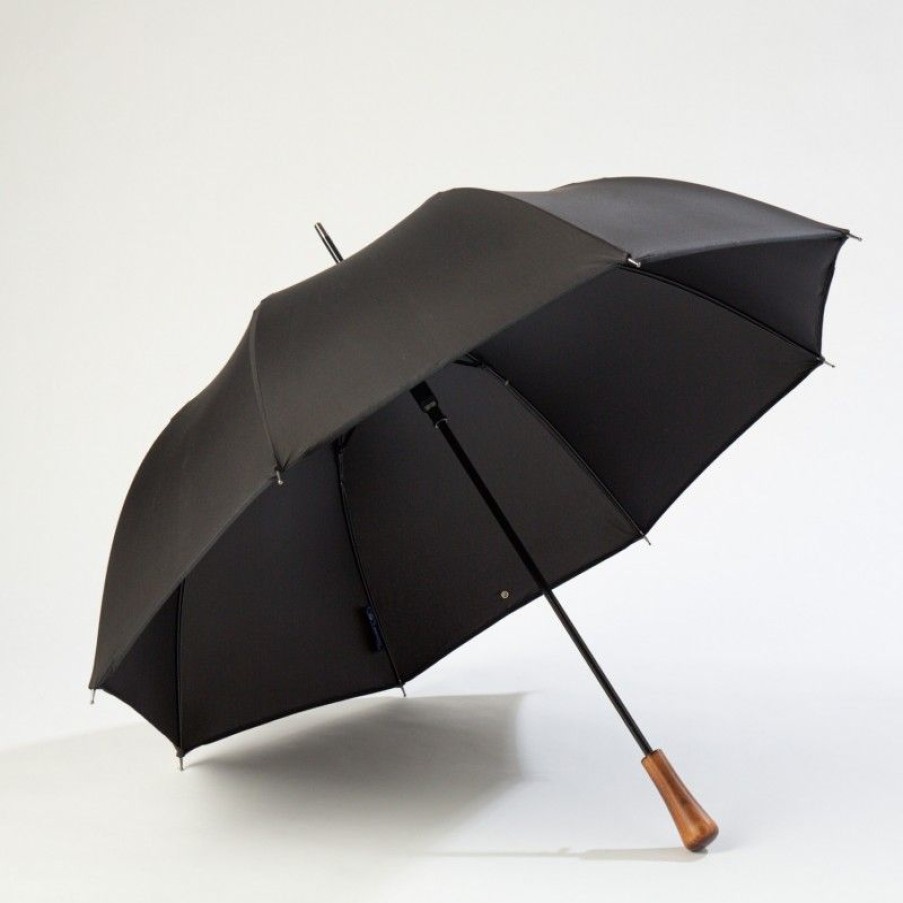 H2O Parapluies Classic Umbrellas | Automatic Long Cane Umbrella - Chausey - Black