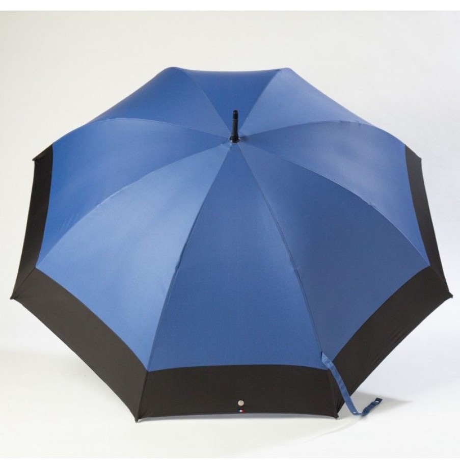 H2O Parapluies Golf Umbrellas | Golf Umbrella - Etretat - Blue From France With Black Stripe