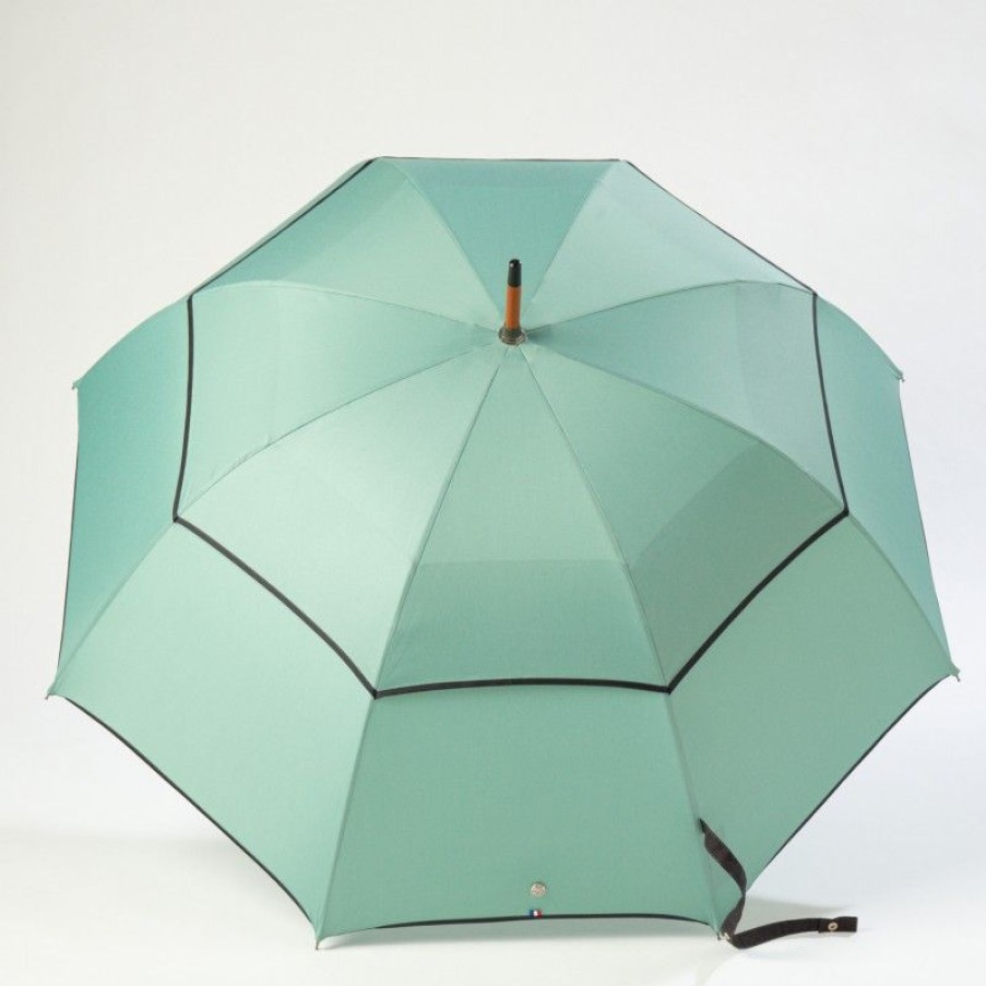 H2O Parapluies Classic Umbrellas | Classic Stick Passvent Umbrella - Barfleur - Emerald