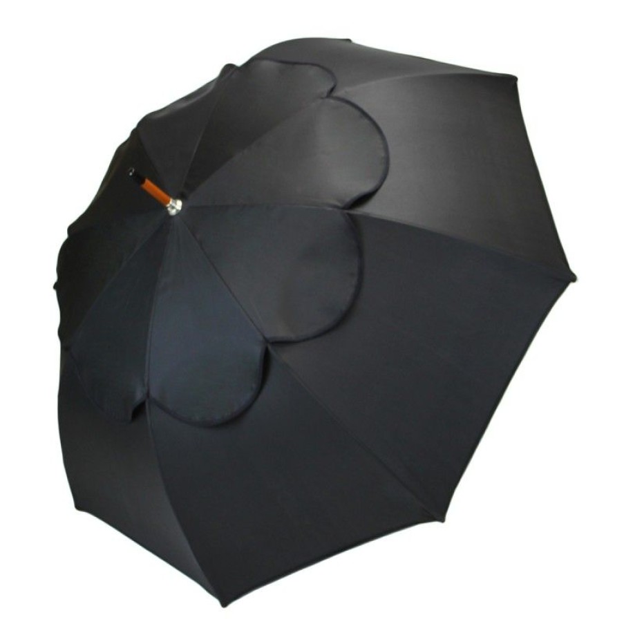 H2O Parapluies Umbrella La Hague | Classic Stick Passvent Umbrella - La Hague - Black With Black Bias