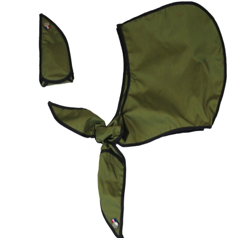 H2O Parapluies | Khaki Rain Hood With Black Bias