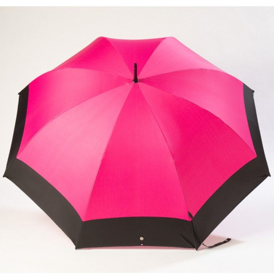 H2O Parapluies Golf Umbrellas | Golf Umbrella - Etretat - Raspberry With Black Stripe