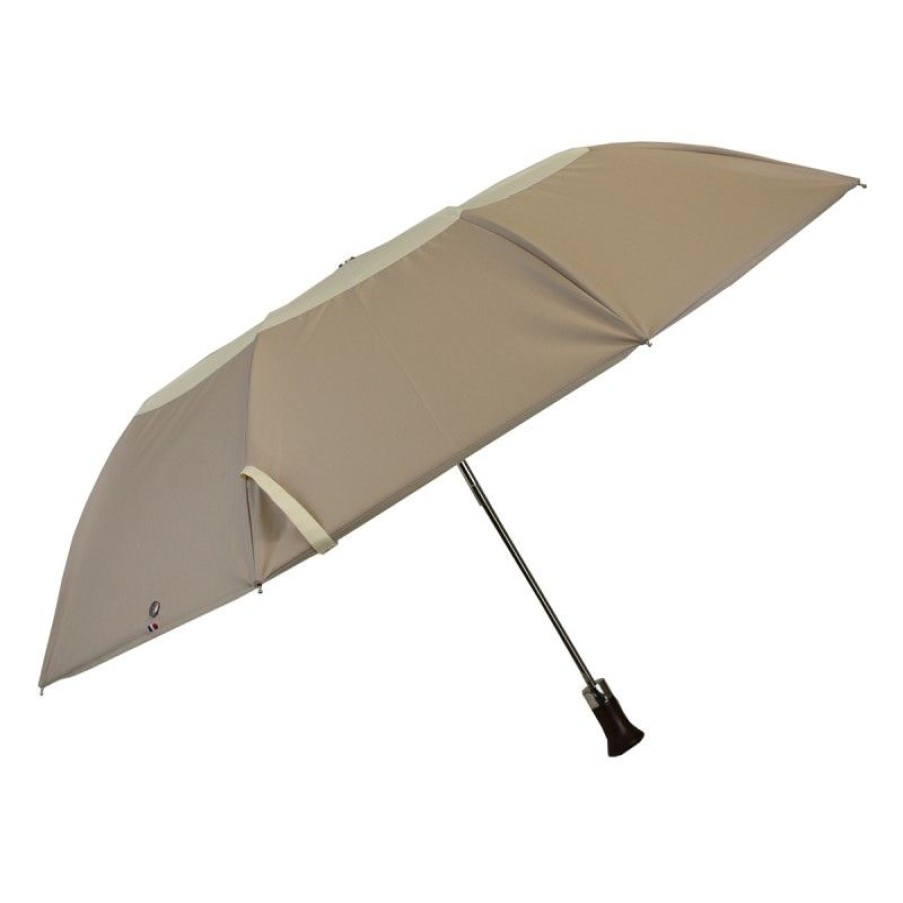 H2O Parapluies | Ivory And Beige Folding Umbrella