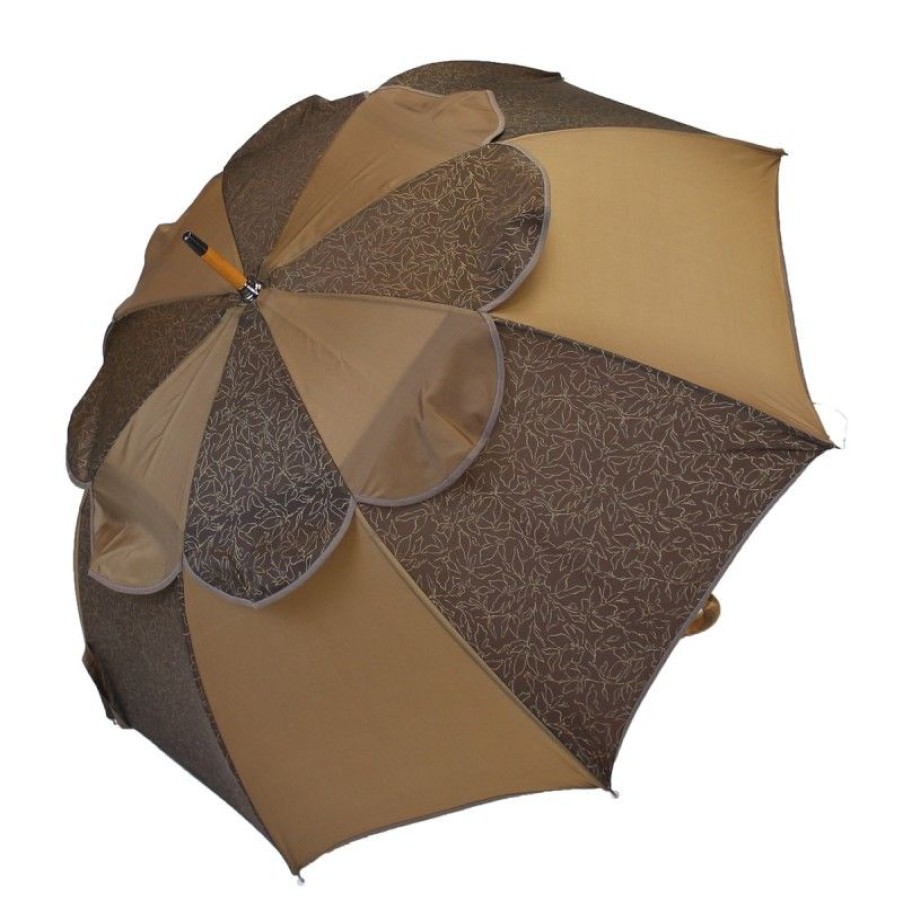 H2O Parapluies Anti-Rollover Umbrellas | Copy Of Brown And Gold Long Passvent Umbrella