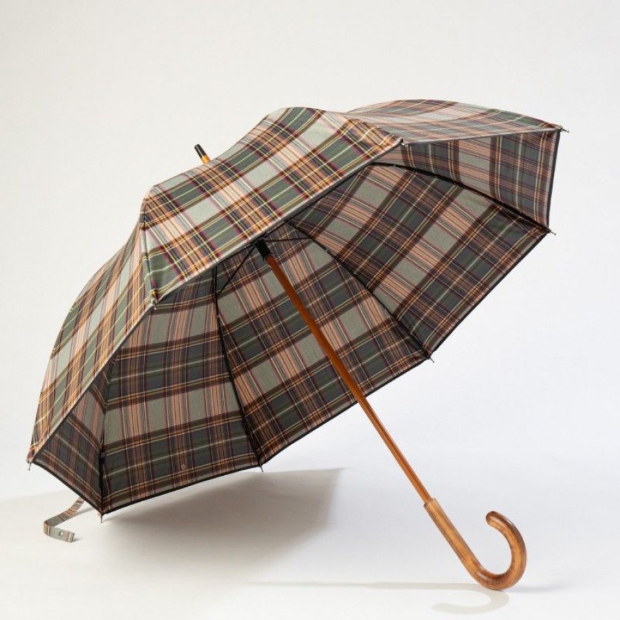 H2O Parapluies Umbrella Granville | Classic Stick Umbrella - Granville - Green Tartan