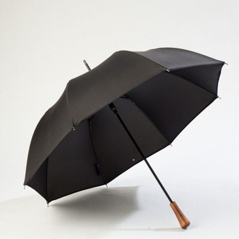 H2O Parapluies Classic Umbrellas | Automatic Long Cane Umbrella - Chausey - Black