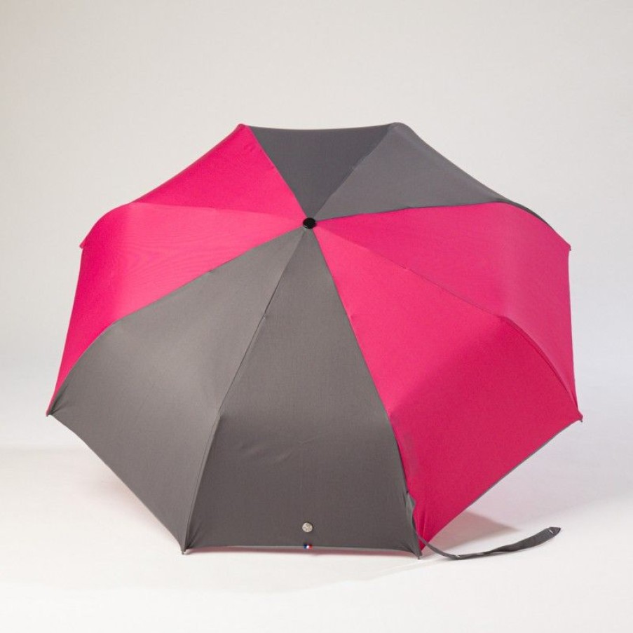 H2O Parapluies Mini Umbrellas | Mini Umbrella - Caen - Grey And Raspberry