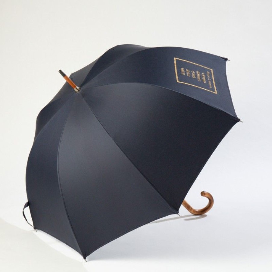 H2O Parapluies Les Classiques Umbrellas | Umbrella Canne Long - Mc' Normand - Bleu Marine Beaches Of Liberty Or