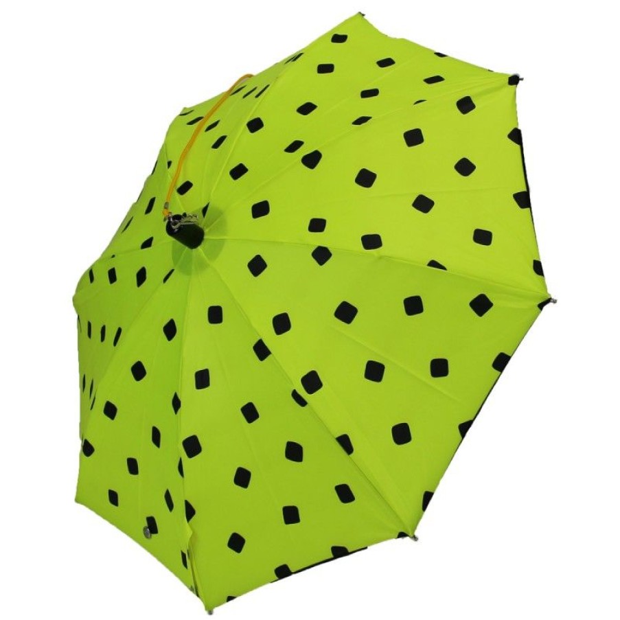 H2O Parapluies | Children'S Umbrella Fluorescent Yellow With Black Cube Pattern