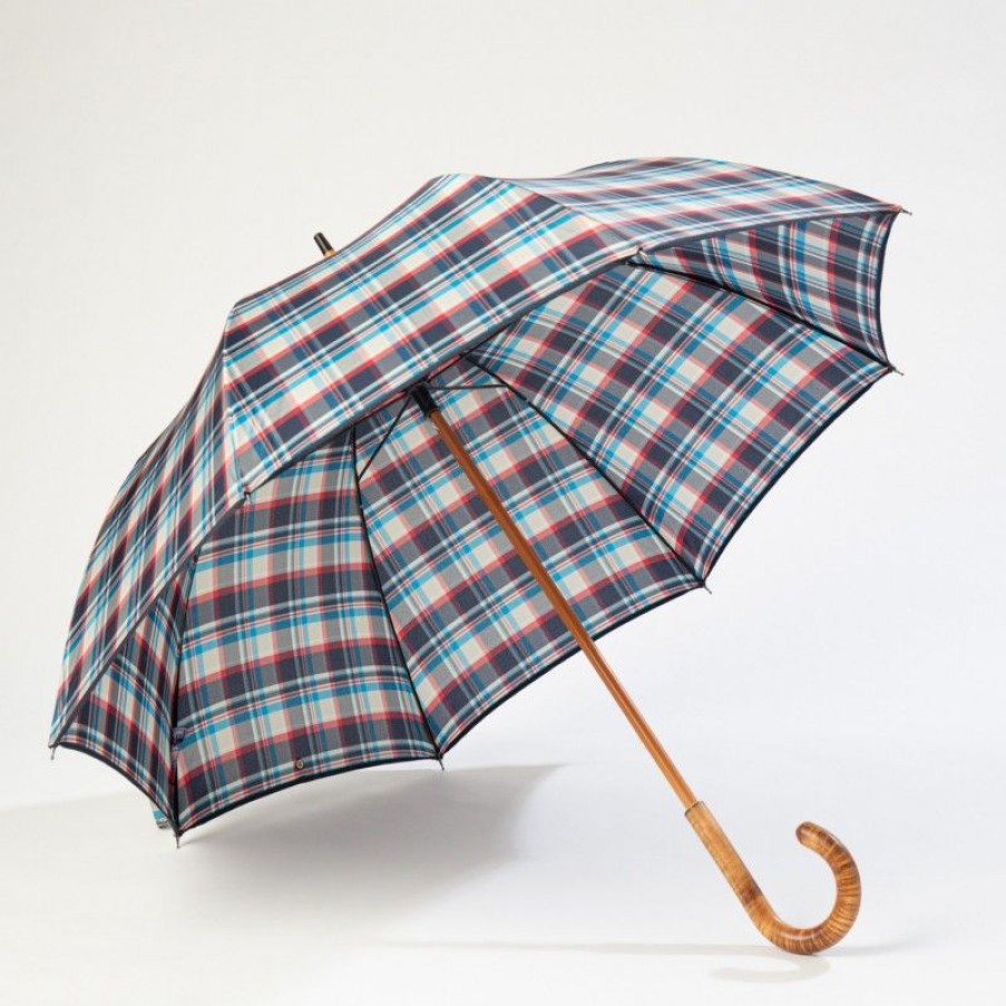 H2O Parapluies Umbrella Granville | Classic Stick Umbrella - Granville - Blue Tartan