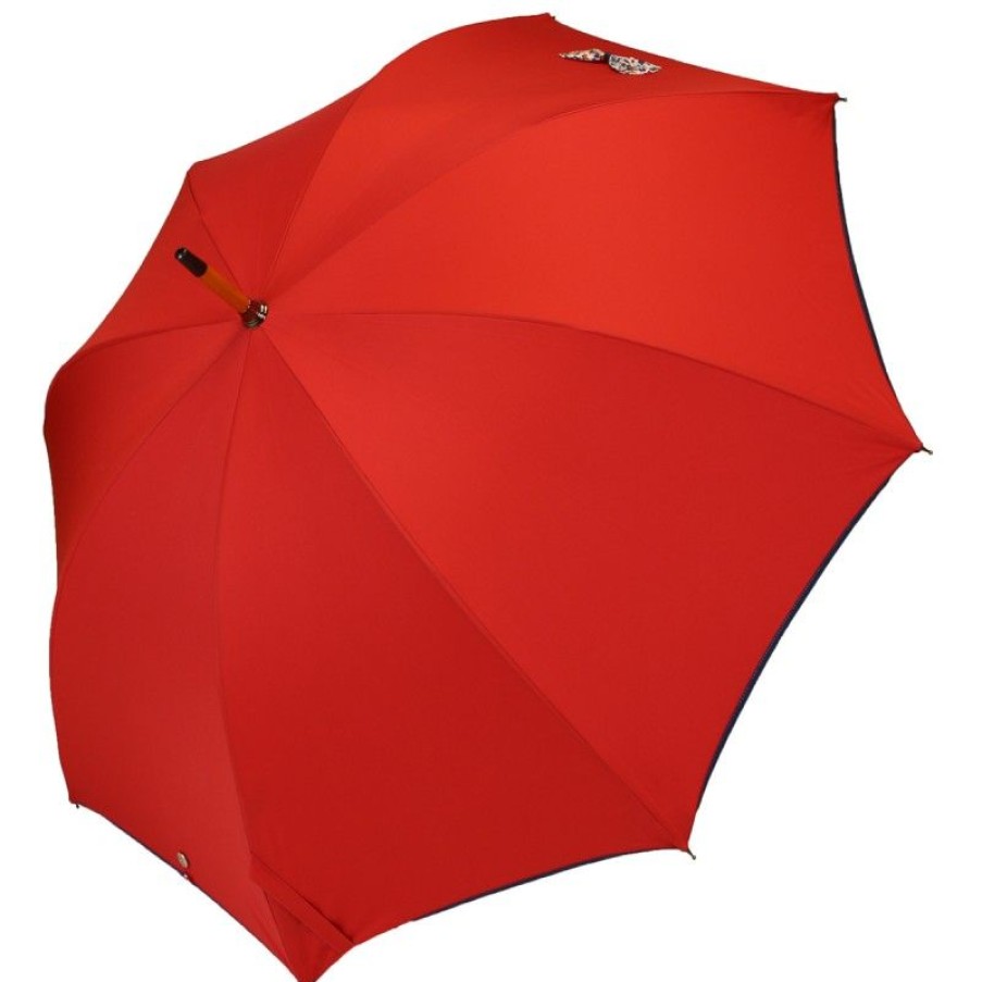 H2O Parapluies | Umbrella Medium Red Small Bow With Floral Print