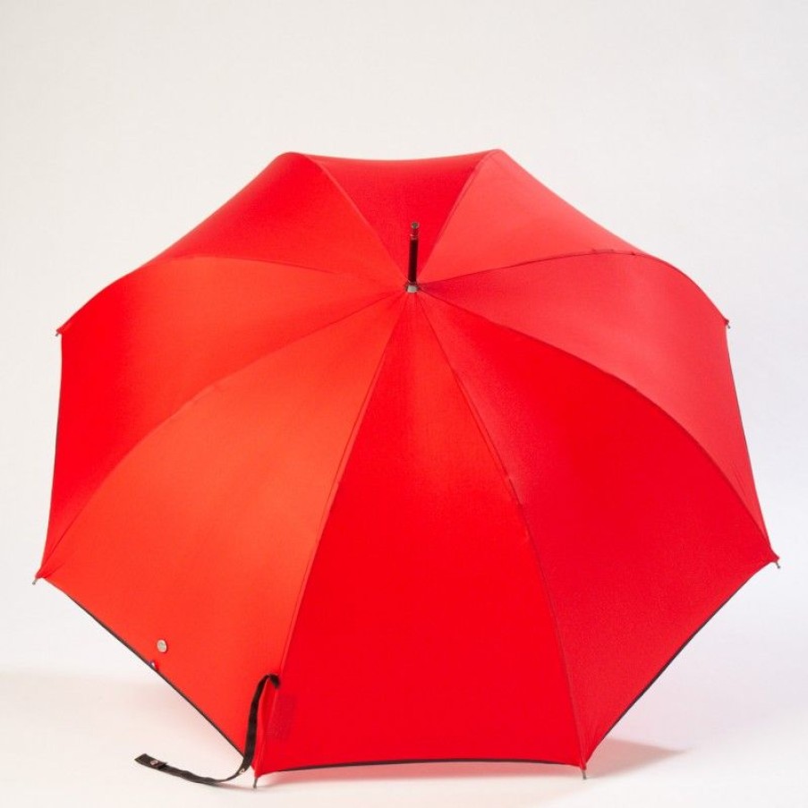 H2O Parapluies Classic Umbrellas | Automatic Long Cane Umbrella - Chausey - Red