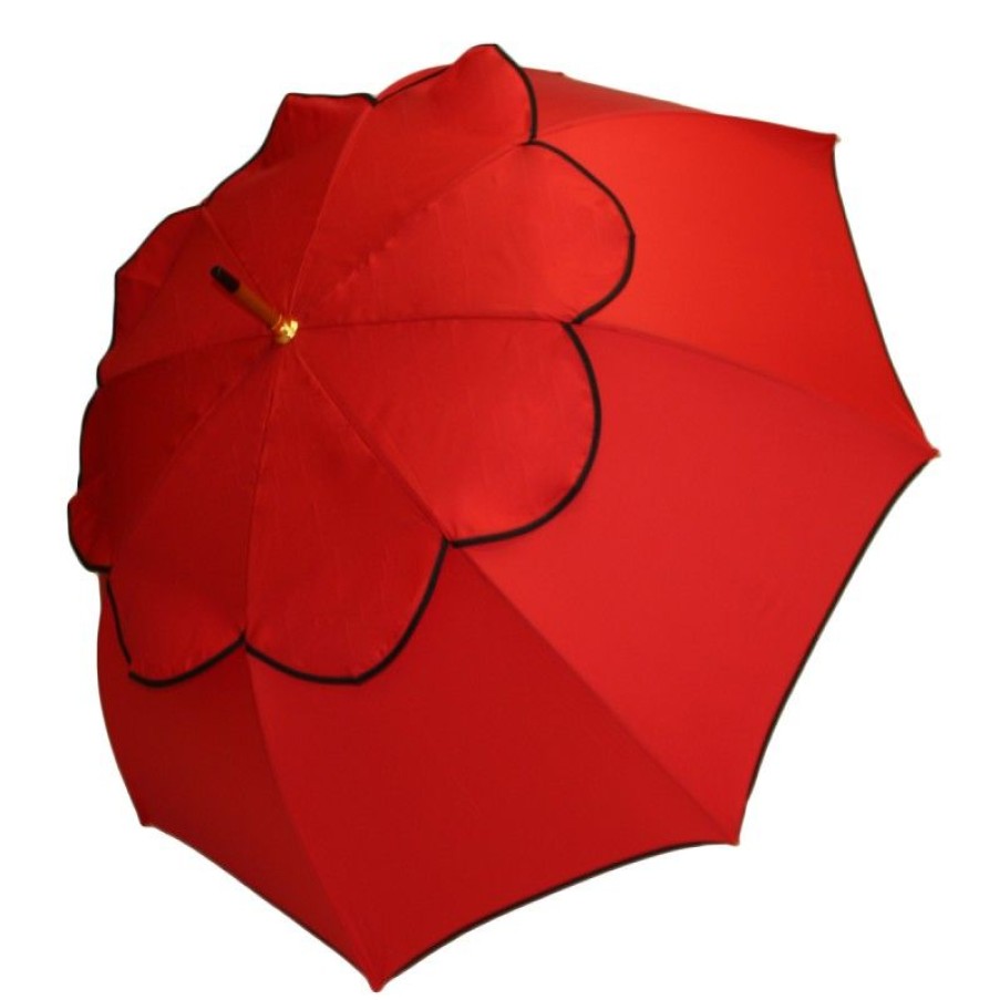 H2O Parapluies Classic Umbrellas | Classic Stick Passvent Umbrella - La Hague - Red