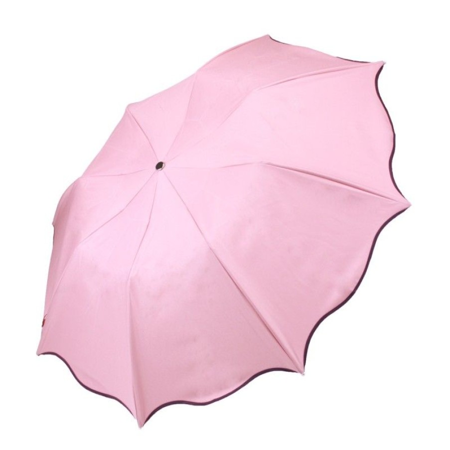 H2O Parapluies Wedding Umbrella | Plum Bias Pink Folding Umbrella, Wave Shape