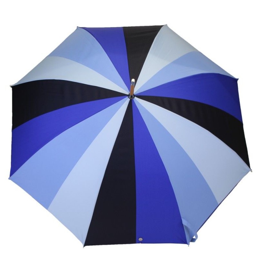 H2O Parapluies Camaieux Umbrellas | Blue Monochrome Long Umbrella