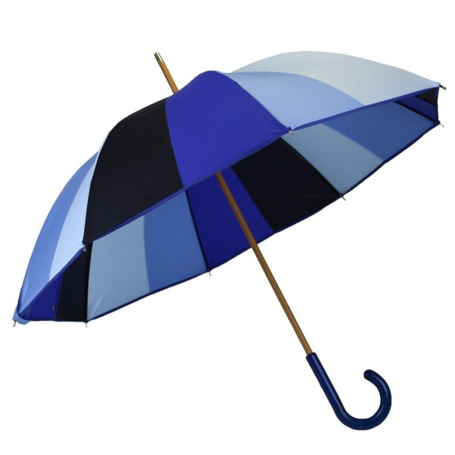 H2O Parapluies Camaieux Umbrellas | Blue Monochrome Long Umbrella