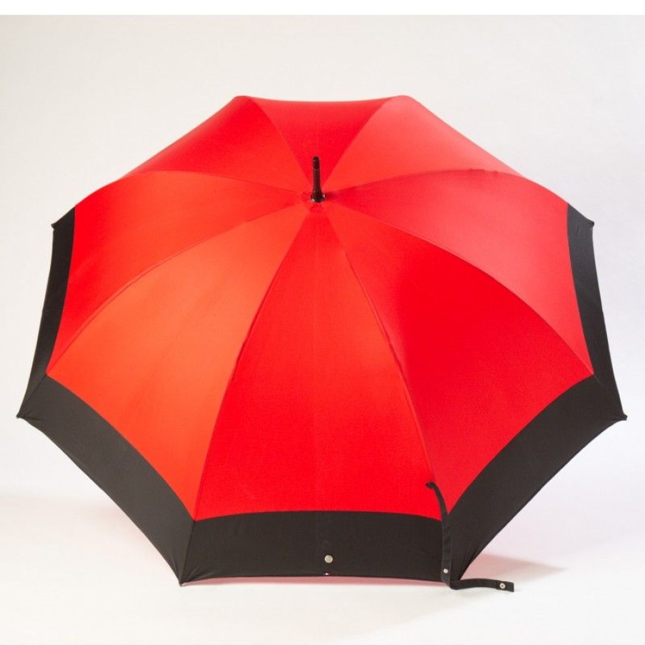 H2O Parapluies Golf Umbrellas | Golf Umbrella - Etretat - Red With Black Stripe