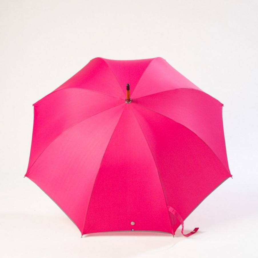 H2O Parapluies Classic Umbrellas | City Umbrella - Bayeux - Raspberry Grey Bias