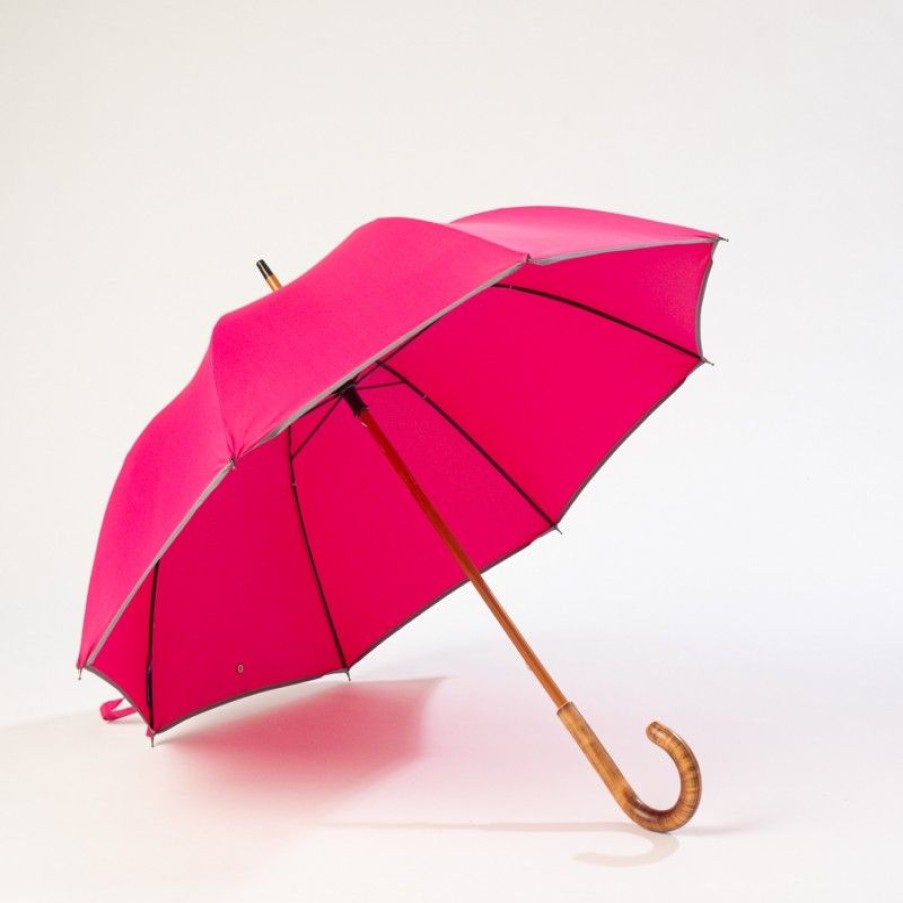 H2O Parapluies Classic Umbrellas | City Umbrella - Bayeux - Raspberry Grey Bias