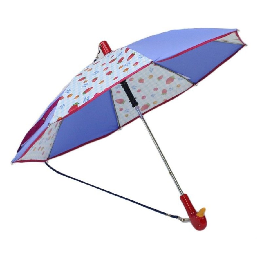 H2O Parapluies | Light Blue And Strawberry Cherry Print Children'S Umbrella