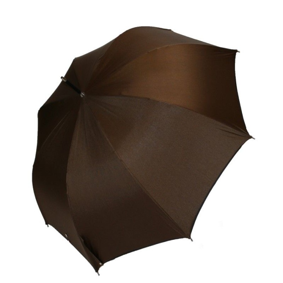 H2O Parapluies Limited Edition Umbrellas | Satin Brown Automatic Long Umbrella