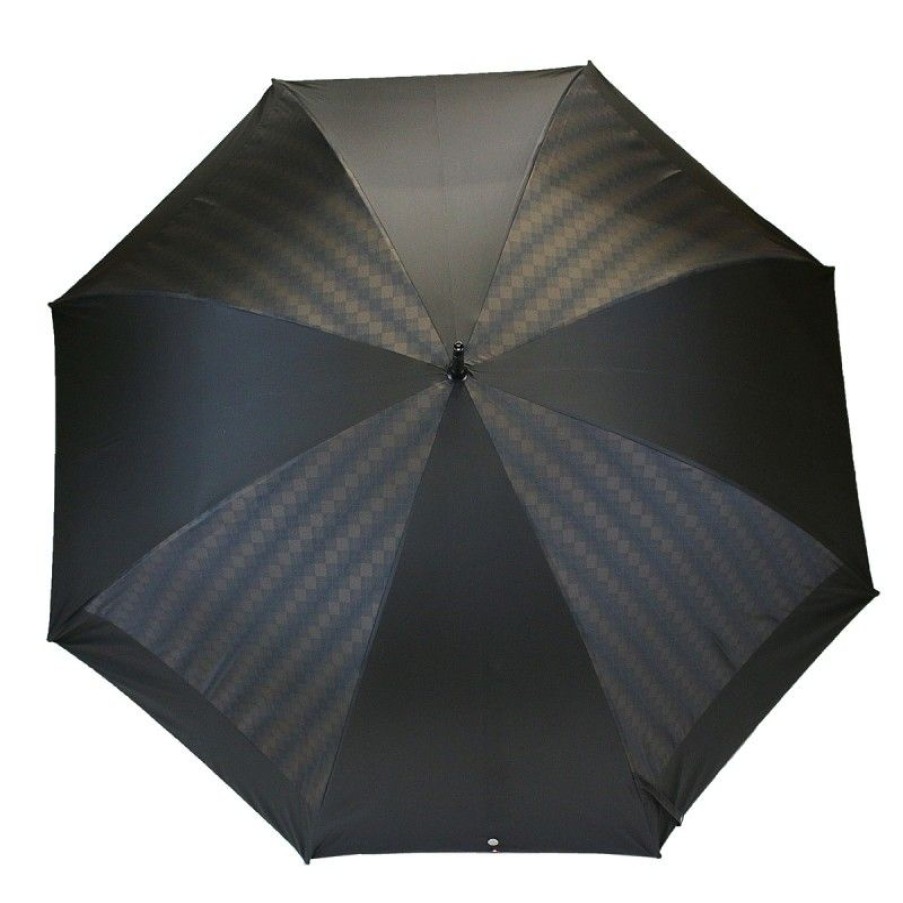 H2O Parapluies Les Moulins Umbrellas | Golf Umbrella Mill With Black And Brown Checks