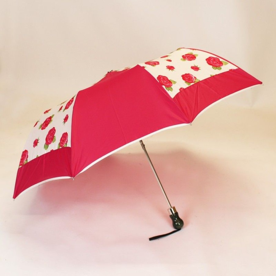 H2O Parapluies Folding Umbrellas | Folding Umbrella Moulin Fuchsia And Roses