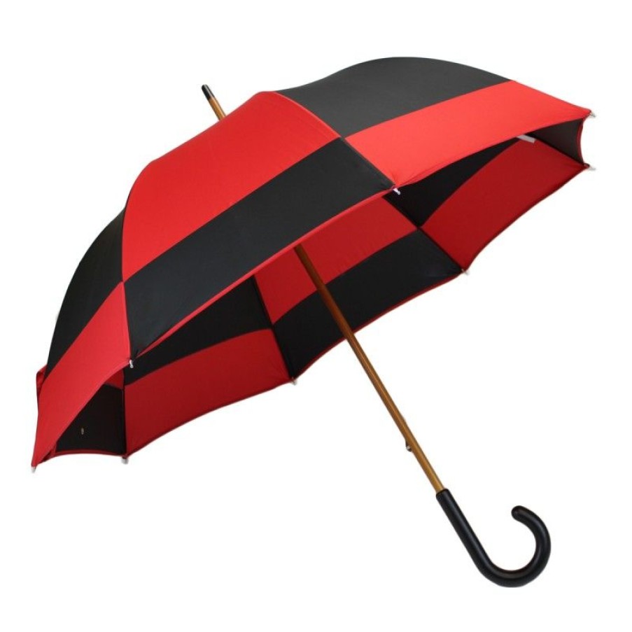 H2O Parapluies Les Moulins Umbrellas | Long Umbrella Mill Red And Black